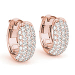 Load image into Gallery viewer, .5 Inch 5 Row Pave Earrings