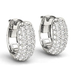 Load image into Gallery viewer, .5 Inch 5 Row Pave Earrings