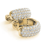 Load image into Gallery viewer, .5 Inch 5 Row Pave Earrings