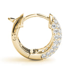 Load image into Gallery viewer, .5 Inch 5 Row Pave Earrings
