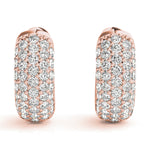 Load image into Gallery viewer, .5 Inch 5 Row Pave Earrings