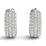 Load image into Gallery viewer, .5 Inch 5 Row Pave Earrings