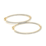 Load image into Gallery viewer, 1.2 Inch 4 Prong Oval Hoop