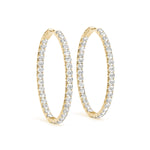 Load image into Gallery viewer, 1.2 Inch 4 Prong Oval Hoop