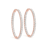 Load image into Gallery viewer, 1.2 Inch 4 Prong Oval Hoop