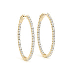 Load image into Gallery viewer, .9 Inch 4 Prong Oval Hoop