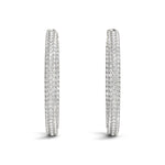 Load image into Gallery viewer, .8 Inch 3 Row Pave Round Hoop