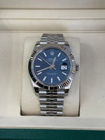 Load image into Gallery viewer, Datejust 41mm Stainless Steel Fluted Jubilee Blue Stick Dial