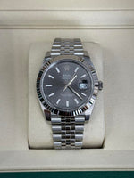 Load image into Gallery viewer, Datejust 41mm Stainless Steel Fluted Jubilee Slate Stick Dial