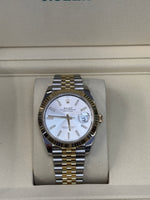 Load image into Gallery viewer, Rolex Datejust 41mm Two-Tone Yellow Fluted Jubilee Silver Index Dial - 126333