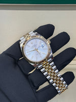 Load image into Gallery viewer, Rolex Datejust 41mm Two-Tone Yellow Fluted Jubilee Silver Index Dial - 126333
