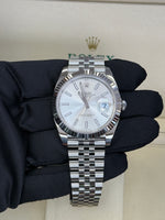Load image into Gallery viewer, Rolex Datejust 41mm Stainless Steel Fluted Jubilee Silver Stick Dial - 126334