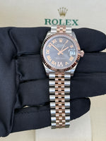 Load image into Gallery viewer, Rolex Datejust 31mm Two-Tone Rose Fluted Jubilee Slate Roman Dial - 278271