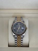 Load image into Gallery viewer, Rolex Datejust 36mm Wimbledon Dial Two-Tone Yellow Fluted Jubilee - 126233
