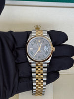 Load image into Gallery viewer, Rolex Datejust 36mm Wimbledon Dial Two-Tone Yellow Fluted Jubilee - 126233