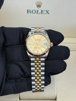 Load image into Gallery viewer, Rolex Datejust 31mm Two-Tone Yellow Fluted Jubilee Champagne Stick Dial - 278273