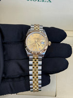 Load image into Gallery viewer, Rolex Lady-Datejust 28mm Two-Tone Yellow Fluted Jubilee Champagne Star Diamond Dial - 279173