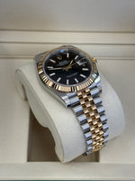 Load image into Gallery viewer, Rolex Datejust 41mm Two-Tone Yellow Fluted Jubilee Black Index Dial