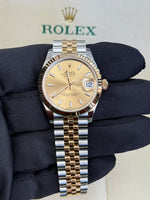 Load image into Gallery viewer, Rolex Datejust 31mm Two-Tone Yellow Fluted Jubilee Champagne Index Dial - 278273