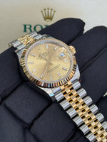Load image into Gallery viewer, Rolex Datejust 31mm Two-Tone Yellow Fluted Jubilee Champagne Index Dial - 278273