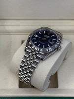 Load image into Gallery viewer, Rolex Datejust 41mm Stainless Steel Fluted Jubilee Blue Stick Dial