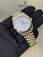 Load image into Gallery viewer, Rolex Datejust 41mm Two-Tone Yellow Fluted Jubilee White Index Dial - 126333