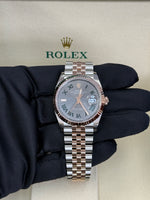 Load image into Gallery viewer, Rolex Datejust 36mm Two-Tone Fluted Rose Jubilee Wimbledon Dial - 126231