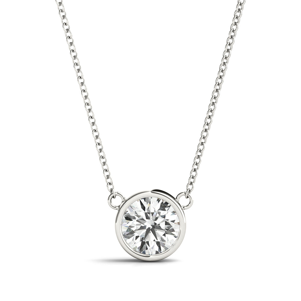 Round solitaire pendant