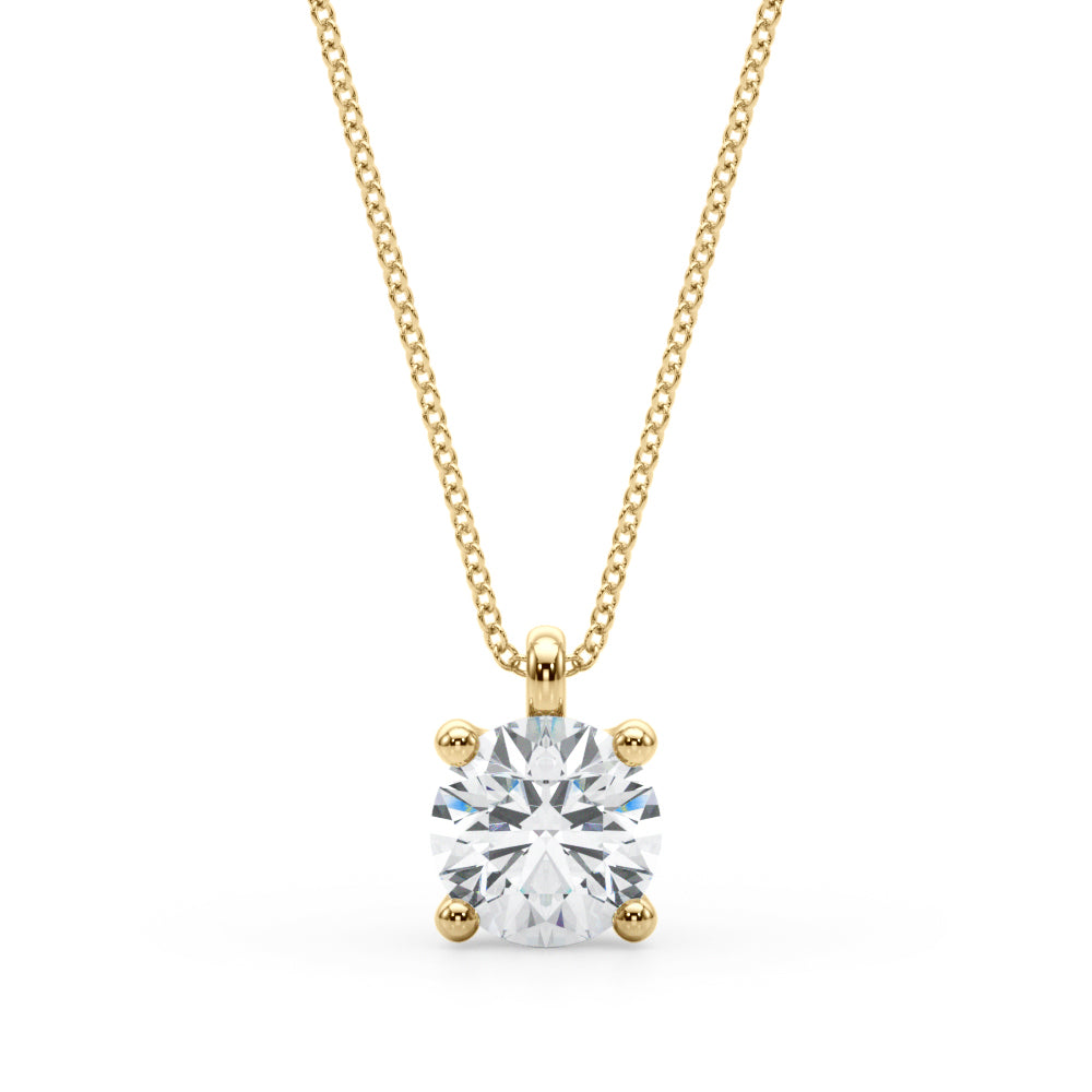 Round Solitaire Pendant