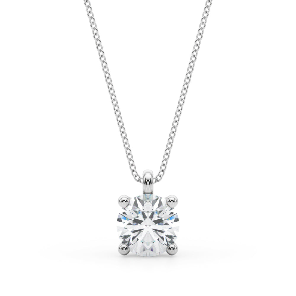 Round solitaire pendant