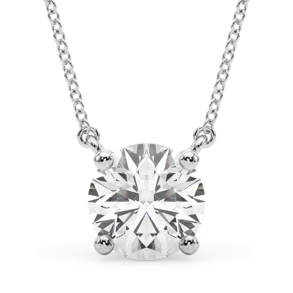 Round solitaire pendant