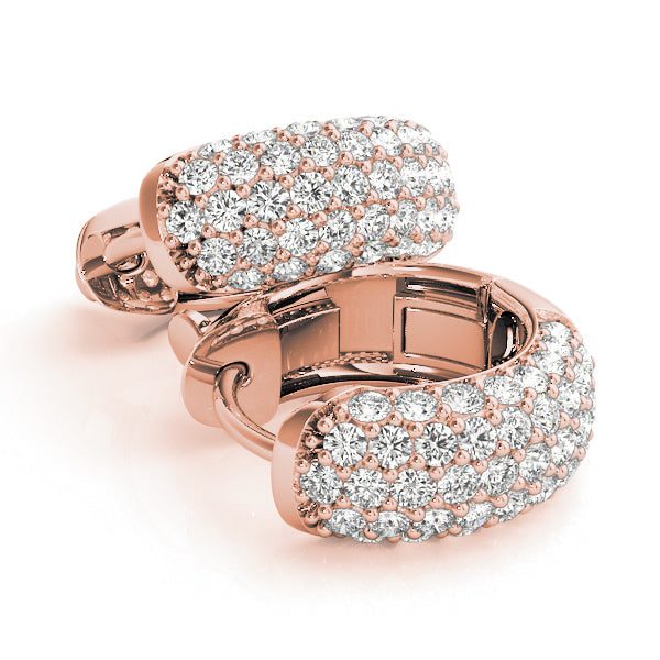.5 Inch 5 Row Pave Earrings