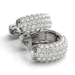 Load image into Gallery viewer, .5 Inch 5 Row Pave Earrings
