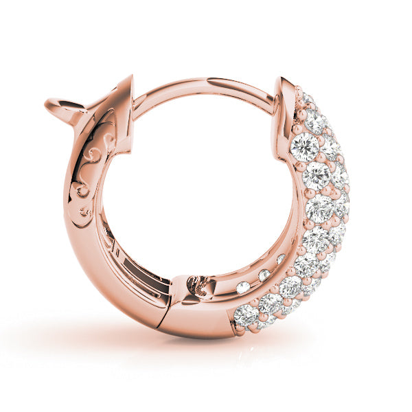 .5 Inch 5 Row Pave Earrings