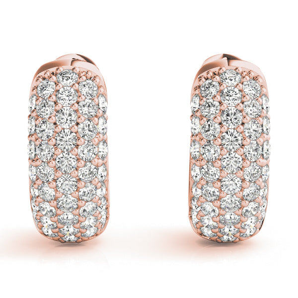 .5 Inch 5 Row Pave Earrings