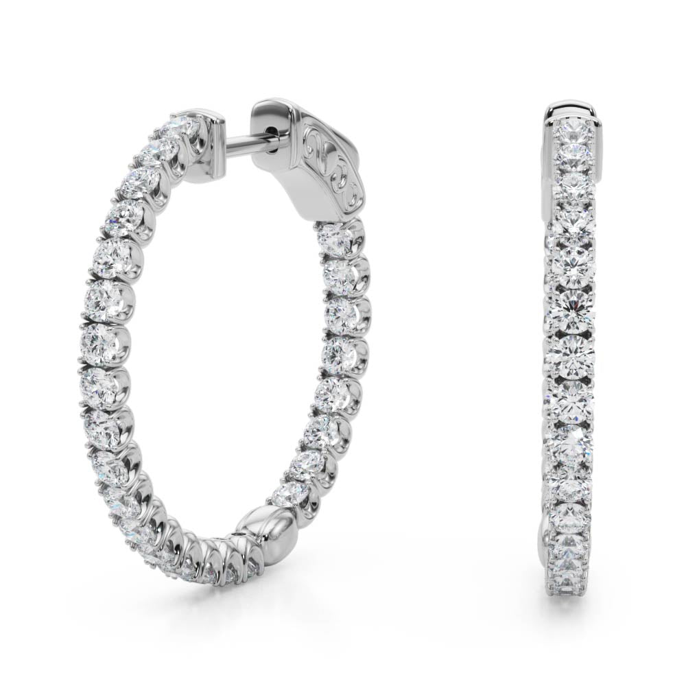 .75 Inch 4 Prong Round Hoop