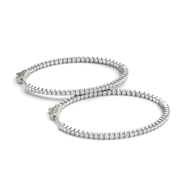 1.2 Inch 4 Prong Oval Hoop