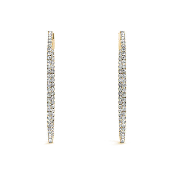 1.2 Inch 4 Prong Oval Hoop