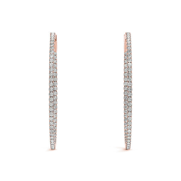 1.2 Inch 4 Prong Oval Hoop