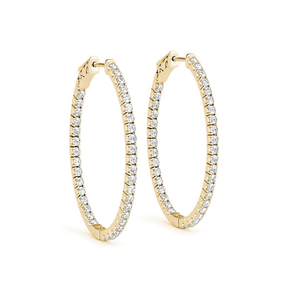.9 Inch 4 Prong Oval Hoop