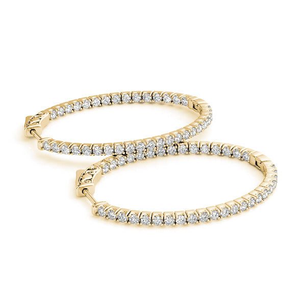 .9 Inch 4 Prong Oval Hoop