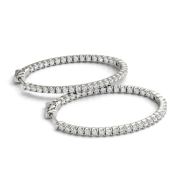 .9 Inch 4 Prong Oval Hoop