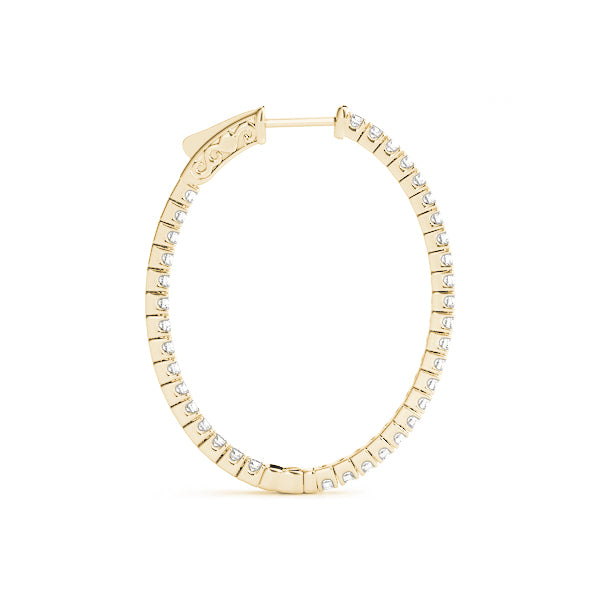 .9 Inch 4 Prong Oval Hoop