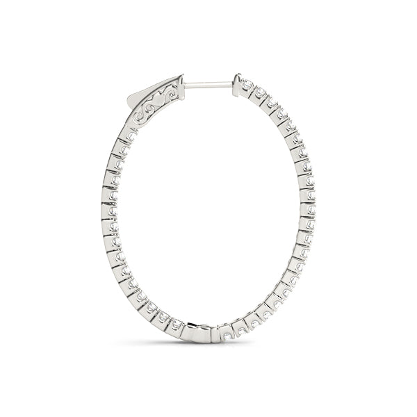 .9 Inch 4 Prong Oval Hoop