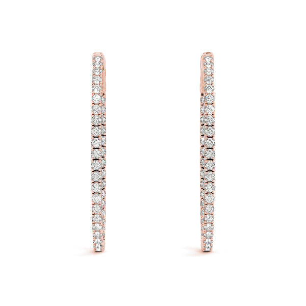 .9 Inch 4 Prong Oval Hoop