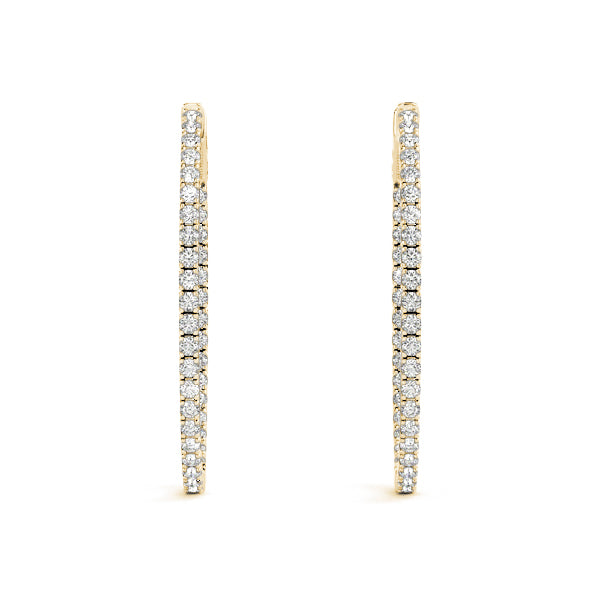 .9 Inch 4 Prong Oval Hoop