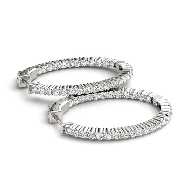 1 Inch 2 Prong Oval Hoop