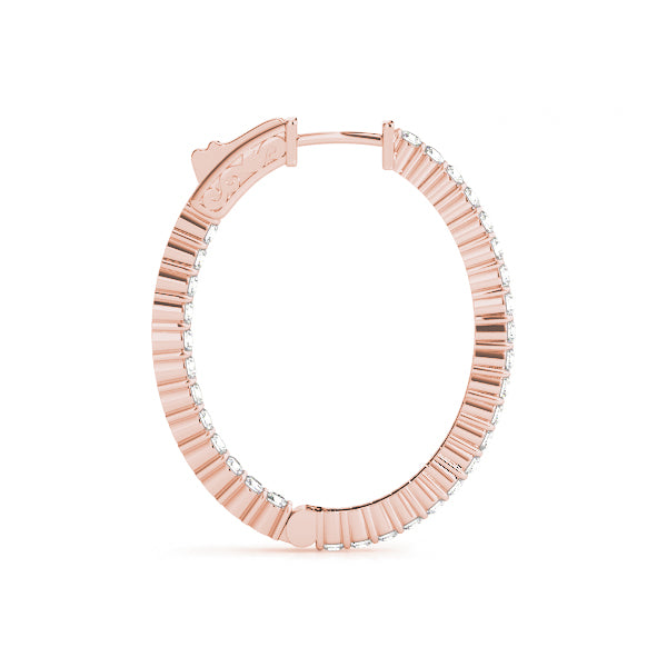 1 Inch 2 Prong Oval Hoop