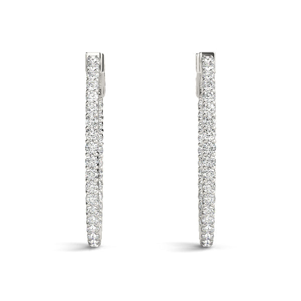 1 Inch 2 Prong Oval Hoop