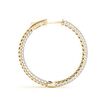 Load image into Gallery viewer, .8 Inch 3 Row Pave Round Hoop
